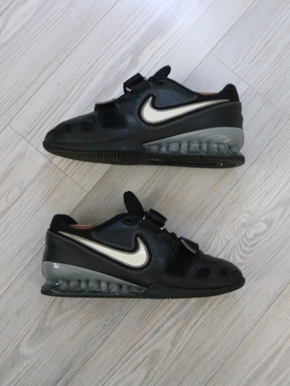 Nike Romaleos 2 Powerlifting Shoes Men's Black White Grey 476927-001 Size 7.5
